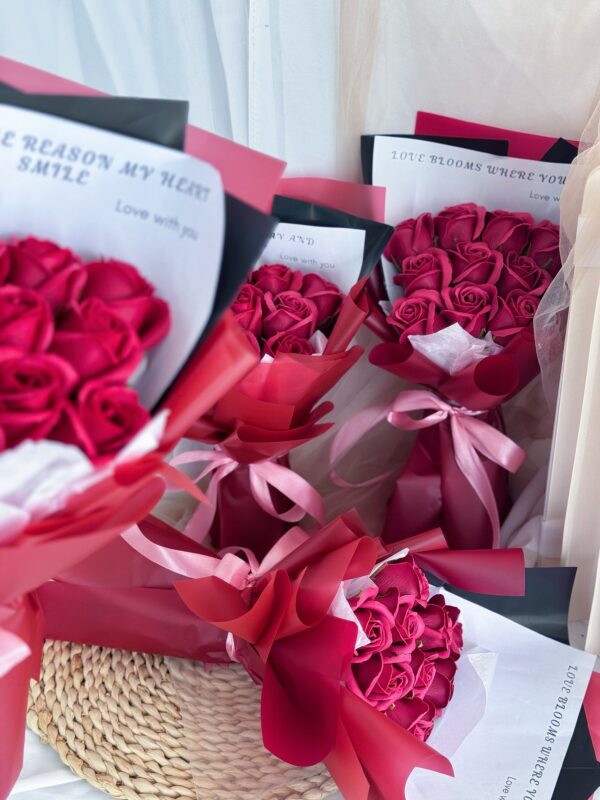 Red Wine Delight (Soap Flower) - Image 2