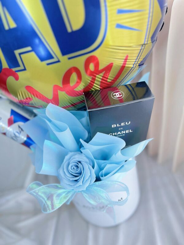 Blue Elegance for Dad (Soap Flower) - Image 2