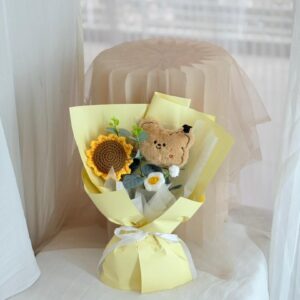 Sunny Teddy Crochet Posy (Crochet Bouquet)