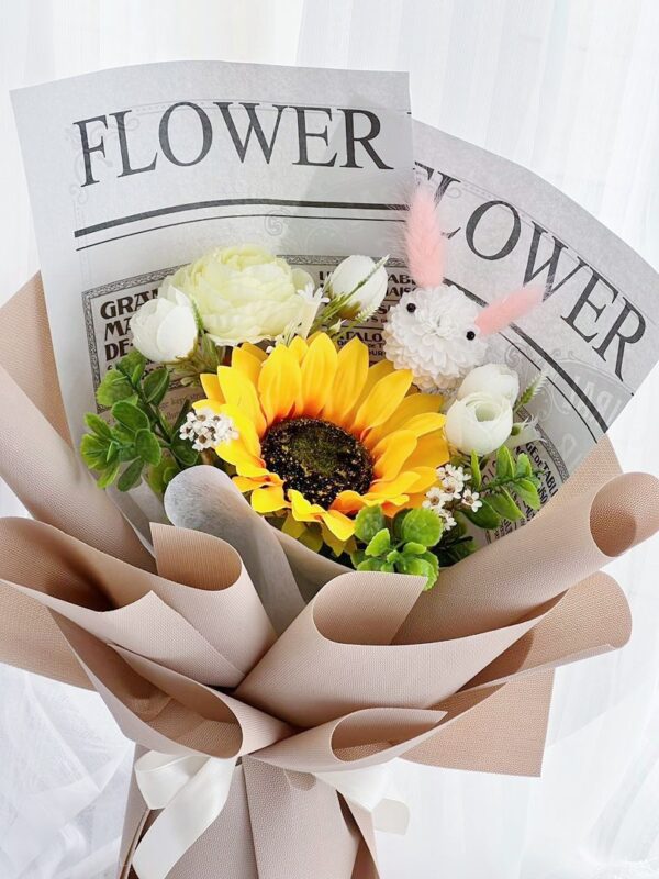 Sunny Scholar Charm (Soap Flower) - Image 2