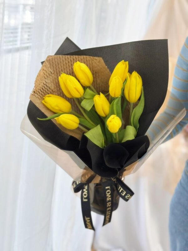 Midnight Sun Tulips (Fresh Flower) - Image 2