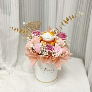 Blooming Luck Maneki-Neko (Gift Box)