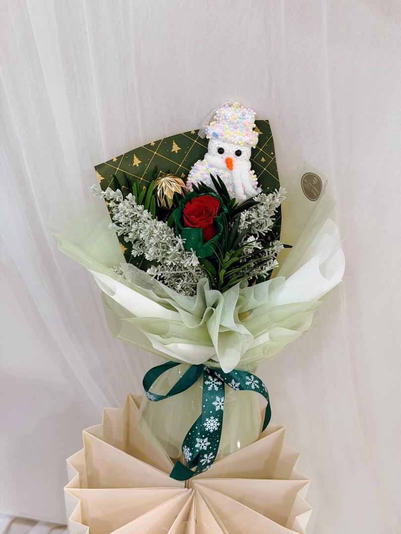 Jolly Christmas Snowman (Fresh flower) - Image 3
