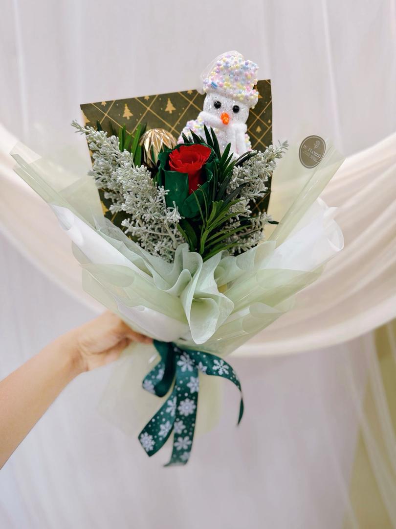 Jolly Christmas Snowman (Fresh flower)