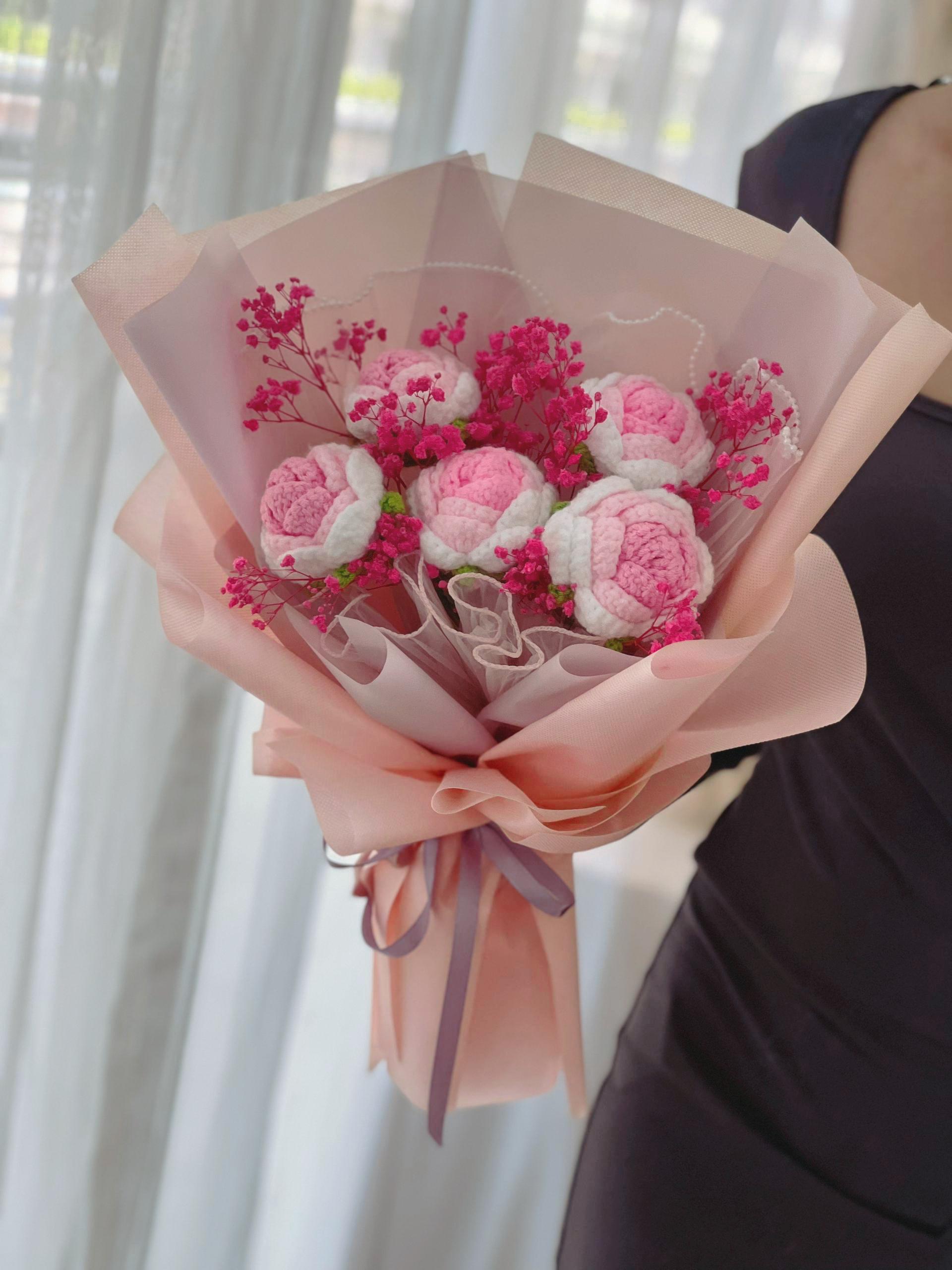 Blush Knit (Crochet Bouquet)