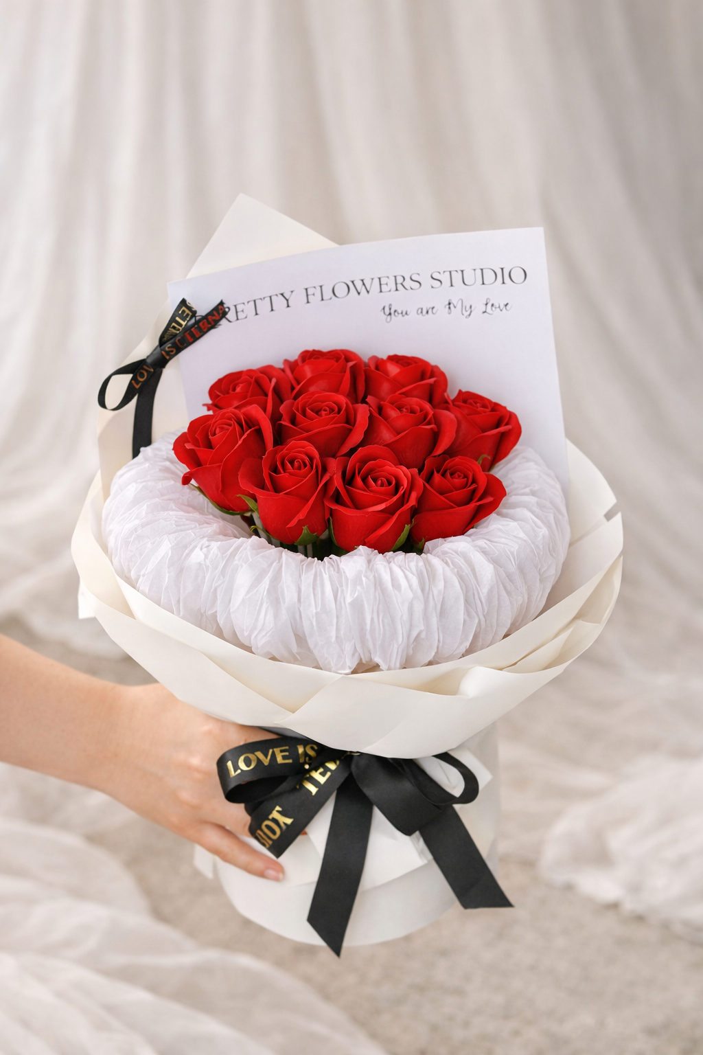 Pretty Flower Red (Soap Flower) - Image 3