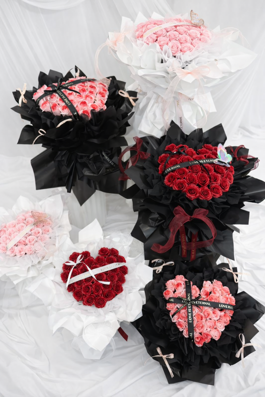 Luxury Heart Roses (Soap Flower)