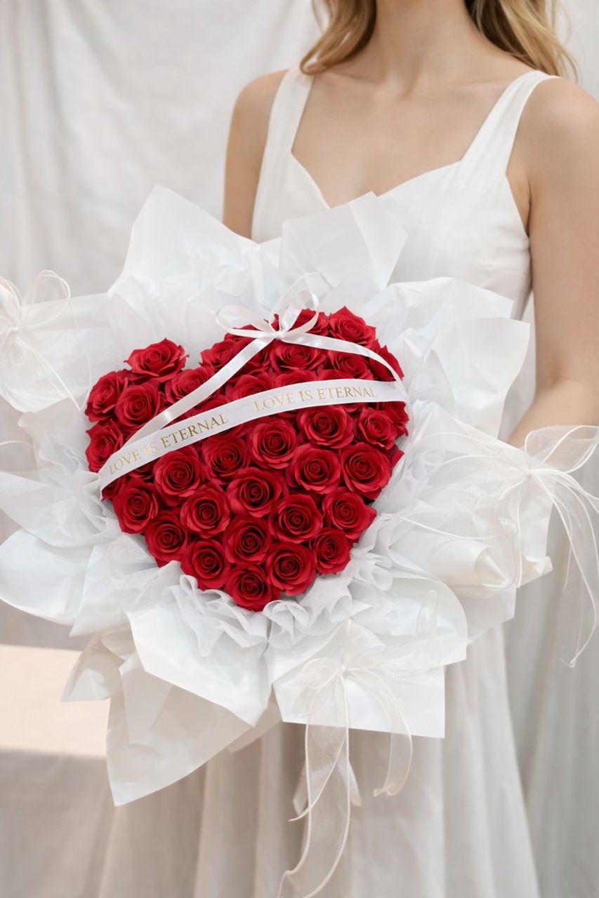 Luxury Heart Roses (Soap Flower) - Image 6