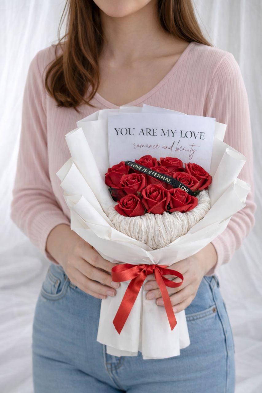 You Are My Love White (Soap Flower)