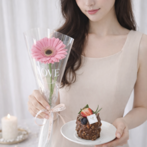 Daisy & Chocolate Fudge (Fresh Flower)