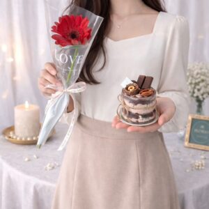 Daisy & Mini Cake (Fresh Flower)